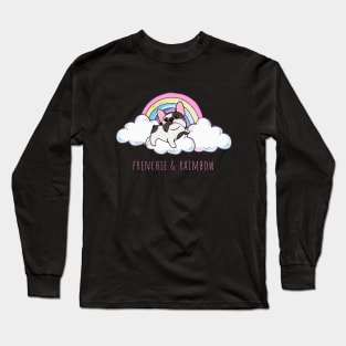 french bulldog raimbow for frenchie lover Long Sleeve T-Shirt